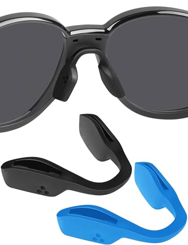 Image of BLAZERBUCK Replacement Nose Pads Nose Piece for Oakley Activate OX8173 Eyeglass - Standard Black + Light Blue