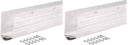M-D Building Products 68593 1-3/4x36-Inch Aluminum Weatherstrip Door Bottom with Mill/Vinyl Finish (2-(Pack))