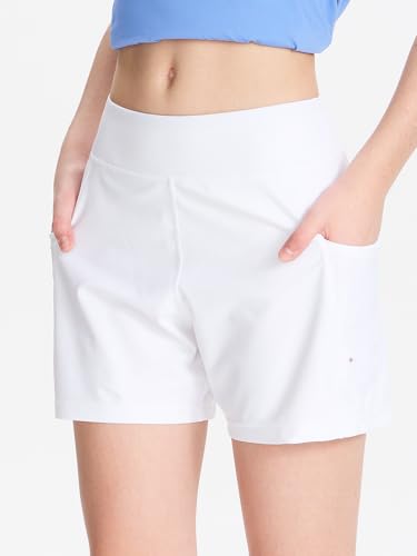 DEVOROPA Youth Girls Swim Board Shorts with Mesh Liner Quick Dry Beach Summer Swimwear Kids Swimming Shorts UPF 50+ Pockets2