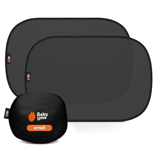 Baby Uma Car Window Shades (2 Pack) - 18.9″ × 12″, UPF 50+ Car Window Shade for Baby in Car, 99% UVB + 94% UVA Protection, Car Shades for Back Windows Baby, Car Sun Shade (+ Travel Pouch)