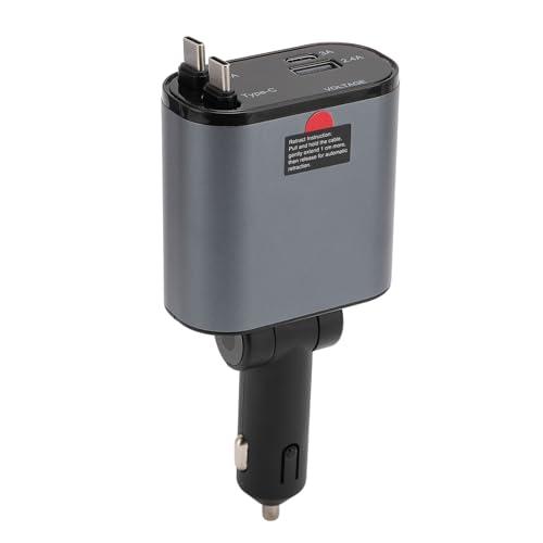 Cargador de coche retráctil USB universal y adaptador de carga eficiente 120W