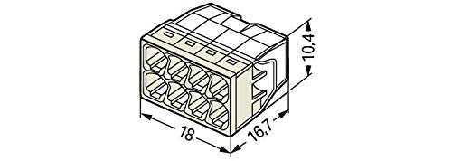 WAGO® Terminal 8 Wire Junction Box Terminal 2273-208/996-010 (Pack of 10), transparent - Image 4