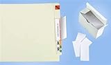 Clear Label Holder for End Tab Folders 3” x 1-1/2” with Writable Insert Cards for Chart Identification and Compliance Doctor Stuff 500/Box