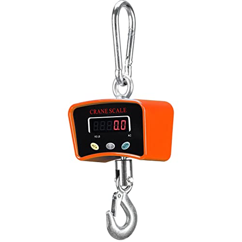 Reshy Digital Crane Scale 1000Lb/500Kg Digital Hanging Scale Industrial Heavy Duty Crane Scale For Farm,Factory,Construction,Hunting(Orange) #TOP9