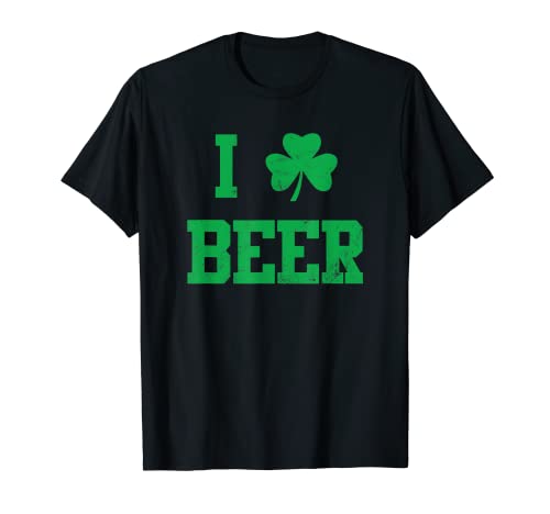 I Shamrock Beer - Camiseta divertida para el día de San Patricio con texto "I Love Beer " Camiseta
