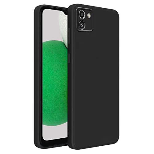 Image of LIRAMARK Silicone Soft Back Cover Case for Samsung Galaxy A03 (Black)