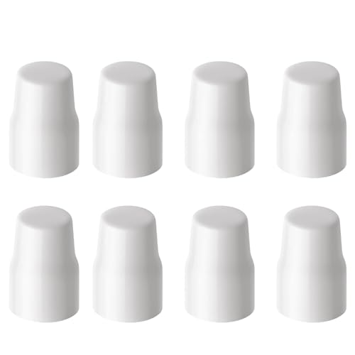 8PCS Radiator Caps White Lockshield Cap, Universal Radiator Valve Caps, White Push Fit Covers with O Rubber Ring, Replacement Valve Plumb for Car Van Truck