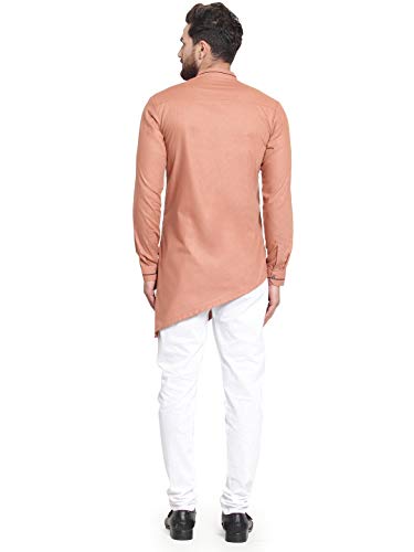 Image of RG DESIGNERS Full Sleeve Cross Stitch Kurta with Churidar for Men