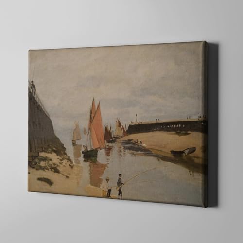 Lienzo de Monet El puerto de Trouville para decorar tu salón 2