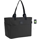 Large Laptop Tote Bag For Women Work Fits 15.6''-17'' Shoulder Bag USB Teacher Bags With Many Pockets