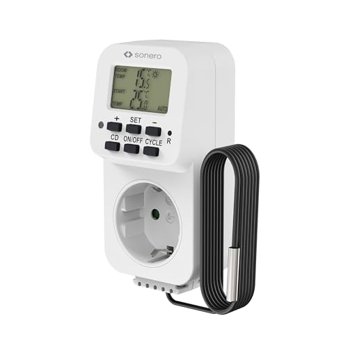 sonero digitales Thermostat Steckdose, Temperaturregler, Heizung,...