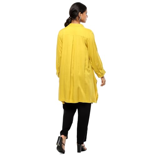 Image of BIBA Rayon Regular Casual Solid Kurta