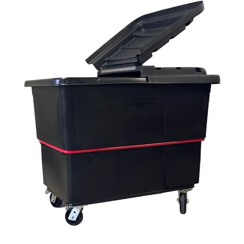 Rubbermaid Commercial Utility Truck, 16 Cubic Feet, 1000 lb. Capactiy, Black, Large Cart for Commercial/Waste/Laundry Transportation/Collection
