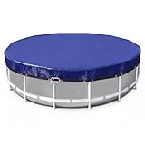 24 Ft Pool Covers for Above Ground Pools with Automatic Siphon...