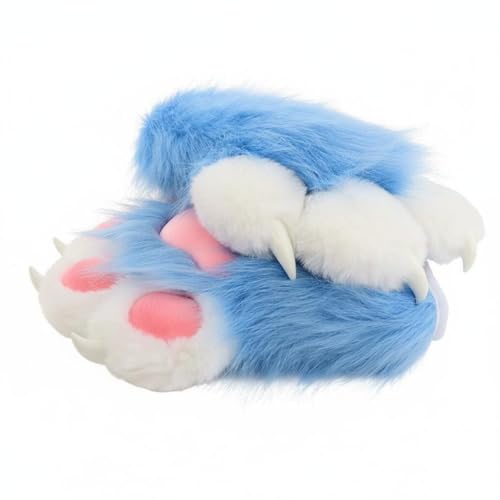 Luwecf ry Performance Gloves Gloves Claw Mittens Costume Gloves Cosplay Gloves With Faux Padded Paw Pads BB Squeaker Suitable for cosplay stage performance photo shoots themed parties, Blue, Blue