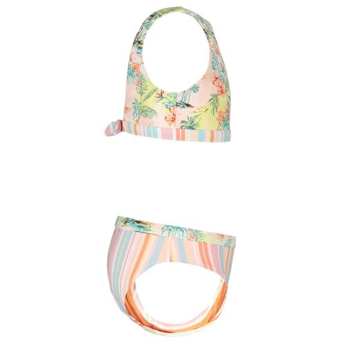 Image of Roxy Girls' Two-piece Bikini Swimsuit Set, UPF 50+ Sun Protection, Quick-Dry Bathing Suit