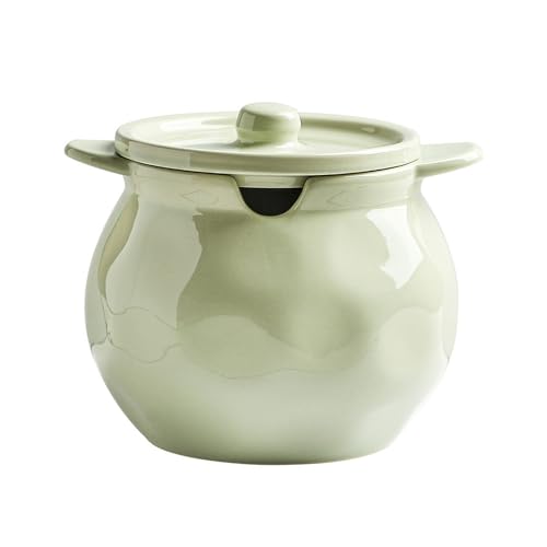 SBCGFY Tarro de cerámica para Aceite, Bote de cerámica para Manteca de Cerdo, Tarro de Aceite con Tapa, Botes de Almacenamiento de Aceite de Cocina para cocinar en la Cocina