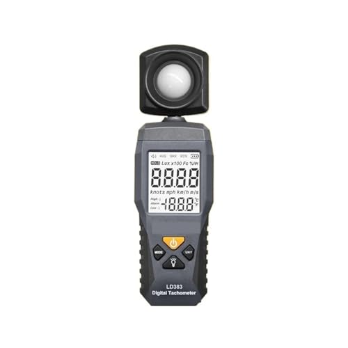 Medidor de luz digital portátil con termómetro y rango de 200.000 lux