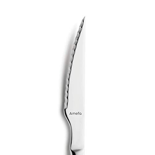 Foto von Amefa CHULETERO 7038, 12-teiliges Steak- und Pizzabesteck, Essbesteck 6 Personen, 6 x Steak-Messer, 6 x Steak-Gabel, 18/10 Edelstahl rostfrei & poliert