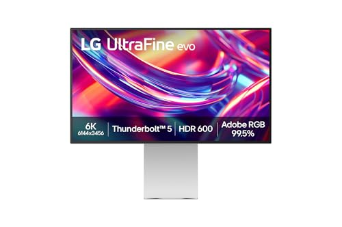 LG Ultrafine evo 32U990A-S.AEU (32 Zoll) 6K UHD Nano IPS Black Monitor DisplayHDR 600 Thunderbolt 5 (96W) Silber