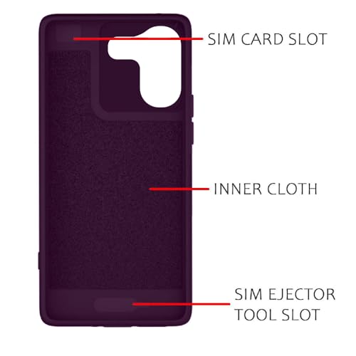 Image of Casotec Back Cover Compatible with Vivo V60e 5G | MagFit Ring Design (Non-Magnetic) | Shockproof Case | Anti-Slip Grip | Raised Camera Edges | Slim Protective Case for Vivo V60e 5G (Purple)