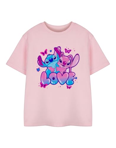 Disney Lilo & Stitch Girls T-Shirt Kids Tee Cartoon Character Apparel Options Cotton Top for Children & Teens Merchandise