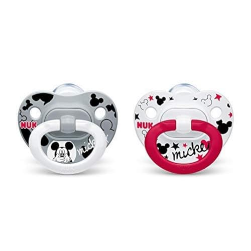 Image of NUK Disney Mickey Mouse Orthodontic Pacifiers, 0-6 Months, 2-Pack