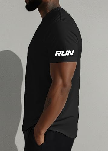 Image of Peppyzone Quick Dry Sports T Shirt for Men | Lightweight Breathable Gym T-Shirt | Regular Fit Workout Tee for Running, Training & Everyday Activewear
