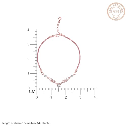 GIVA 925 Silver Deer Heart Bracelet, Adjustable | Gifts for Women and Girls | With Certificate of Authenticity and 925 Stamp | 6 Months Warranty* - Image 6