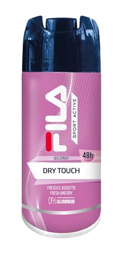 Fila, Deodorante Donna Sport Active Dry Touch, Sensazione Fresca e Asciutta, Deodorante Spray con 48 Ore di Protezione, Protezione Senza Alluminio, Confezione da 150ml