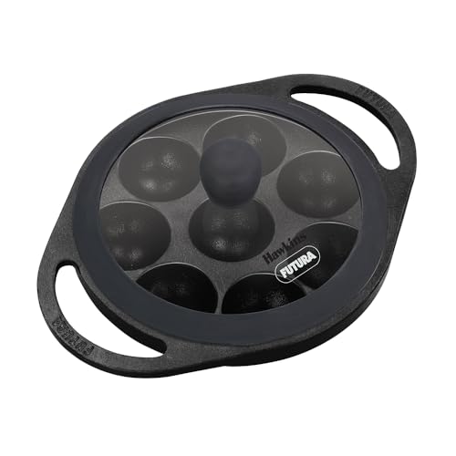 Hawkins Futura 16 cm Cast Iron Appe Pan, Non Stick Paniyaram Pan ...