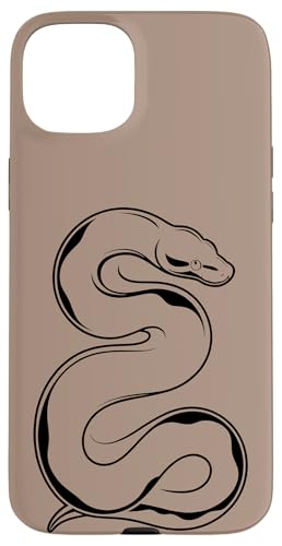 Ball Python Collector Snake Line Art - �u���E�� �X�}�z�P�[�X iPhone 15 Plus �p