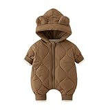 Matériel: Tissu épais et chaud Bébé fille garçon combinaison de neige d'hiver, matériau de polyester et mélange de coton, doux, chaud et léger, apporter à votre bébé une expérience de port confortable
