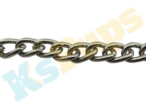 Image of Heavy Weight I Stainless Steel Long Chain I for Heavy Dog Breeds Animals Silver I (L - 60 inch) Chain No-4 Weigth 950 Grams