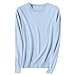 Cashmere Sweaters for Women Crewneck Long Sleeve Lightweight Knit Spring Summer Tops Jumper Knitted Pullover Cashmere Sweater Turquoise Large