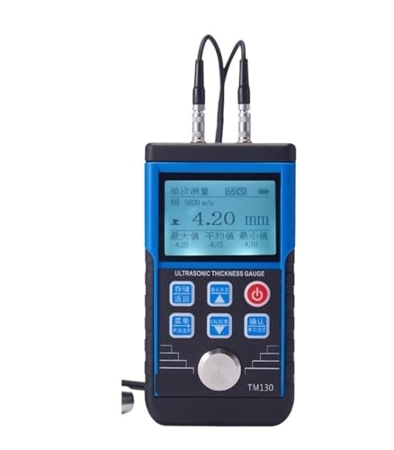Calibrador de Espesor de Pintura, Medidor Ultrasónico Portátil 0.8-500 mm para Metal Acero con Almacenamiento de Datos y Medición de Velocidad de Sonido miniatura 1