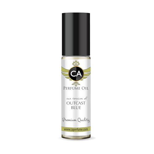 CA Perfume Impression of Outcast Blue Unisex Fragrance Oil Woody Spicy Scent Long Lasting Perfumes for Women &amp; Men Travel Size TSA Ready Mini Parfum Body Oil Roll-on 0.33 Fl Oz 10ml