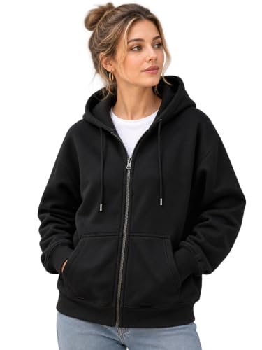 Image of NETCLICK Women's Cotton Fleece Full-Zip Hooded Sweatshirt