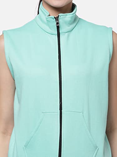 Image of UZARUS Women's Half Sleeves Cotton Fleece Premium Jacket