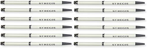 Stylos à encre cadeau de luxe souvenir St Regis lot de 12 stylos blancs 14 cm pour offrir