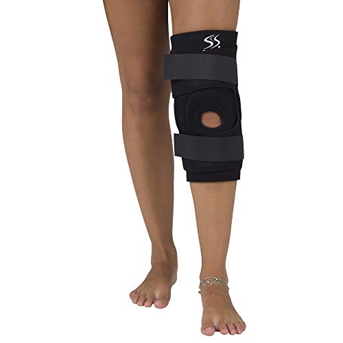 Joelheira Articulada de Newprene com Cintas Ajustáveis, Alfa, Preto, G