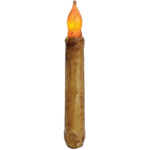 Burnt Ivory Taper Candle with Timer Cover