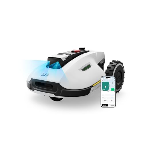 MAMMOTION Mähroboter ohne Begrenzungskabel yuka2000, Akku Rasenmäher mit NetRTK+Vision,Empf. 2000m²/2800 m², Smart Rasenmäher Roboter, 4G-Modul, 50% Steigung