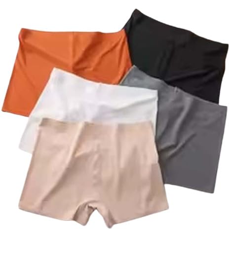 SS04 Women's High Coverage Super Women's Seamless Boyshort Ice Silk Panty Elastane Stretch Mid Waist Boy Shorts and StayFresh Treatment-image-40
