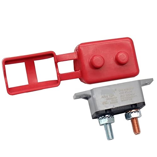 Disyuntor de 15A con reinicio automático de 12V 24V con perno y cubierta protectora para coche