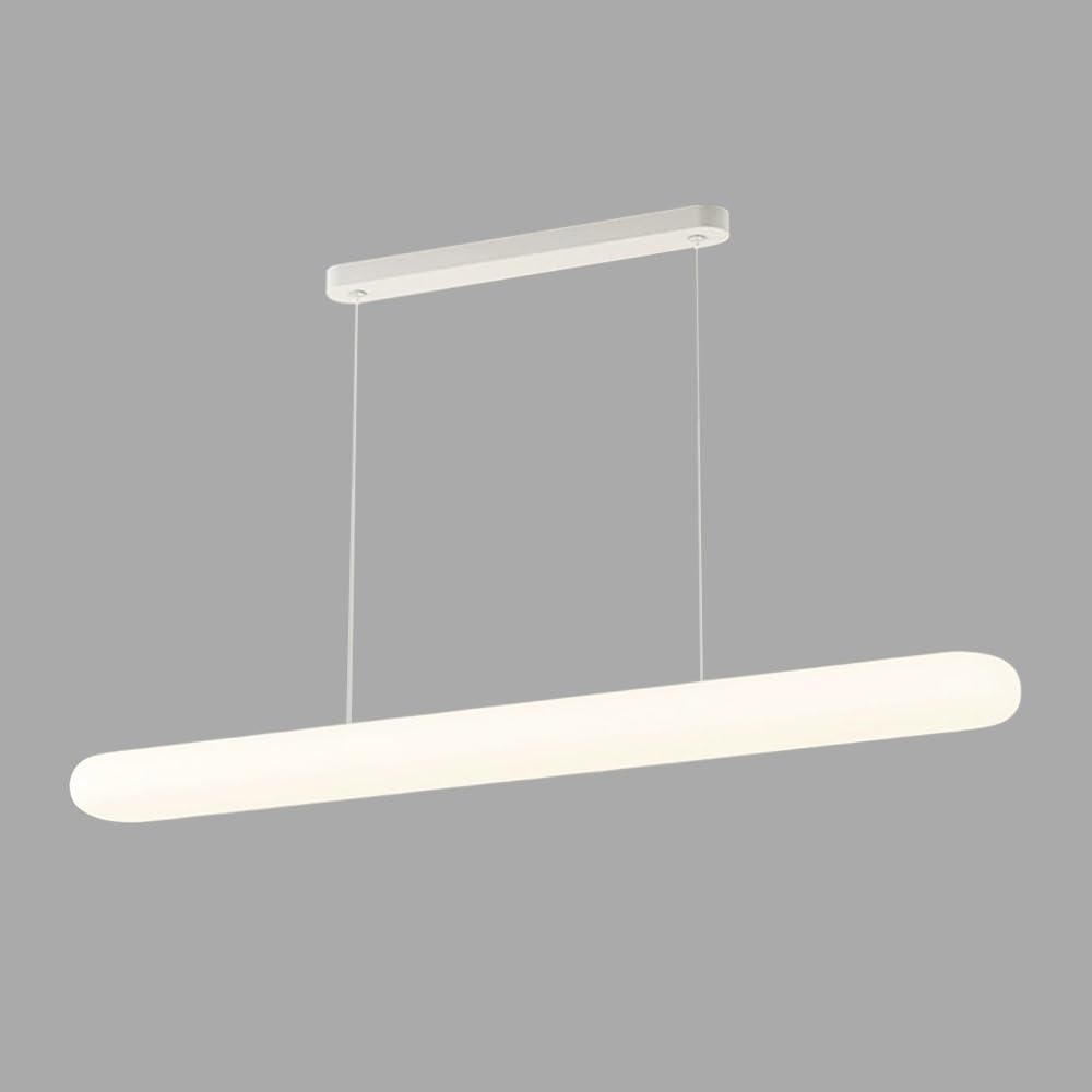 Ultracienka lampa wisząca z długim prętem, liniowa lampa wisząca z akrylu, dekoracyjne lampy wiszące do jadalni, żyrandol LED 36 W – 3 kolory, nowoczesne lampy liniowe nad wyspę