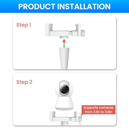 Image of ZORBES Baby Monitor Mount for Infant Optics DXR-8 /DXR-8 Pro, Flexible Clip | Flexible Arm, Secure Clip, Reduced Desk Clutter, Firm Construction, DXR-8 Fit, Check Compatibility Before Use