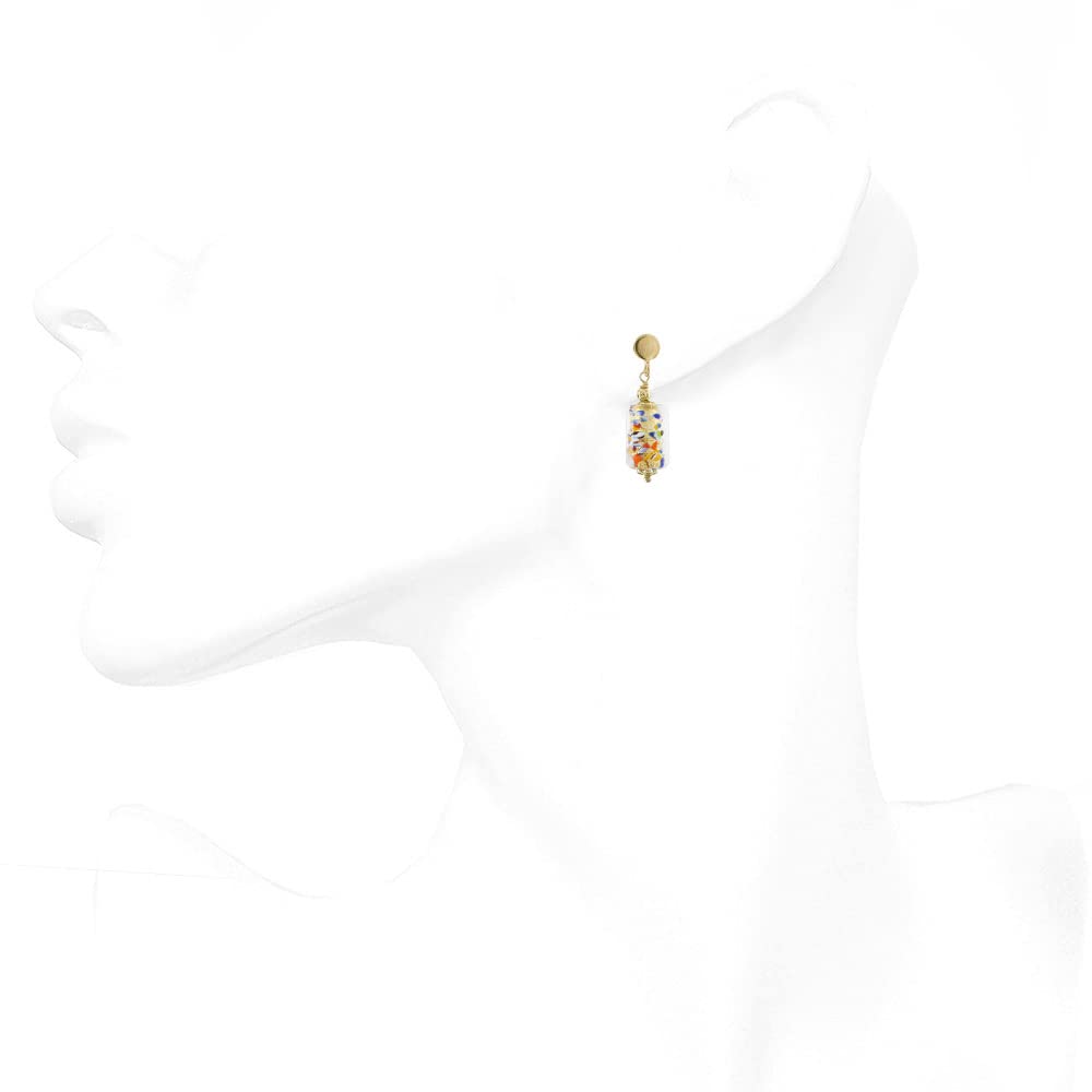 Venetiaurum - Pendientes colgantes en cristal de Murano original y plata 925 - Joya Made In Italy Certificada