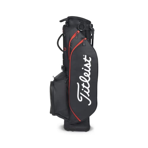 Players 4 2023 Stand Bag, Black/Red - Titleist Golf