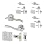 4 Pairs of Door Handles, Latches and Hinges